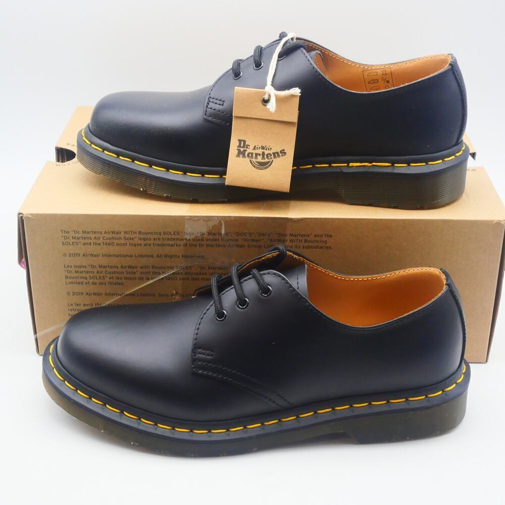 NEW Dr. Martens 1461 Shoes Women's 9 Smooth Leather Oxford Black - Picture 2 of 10